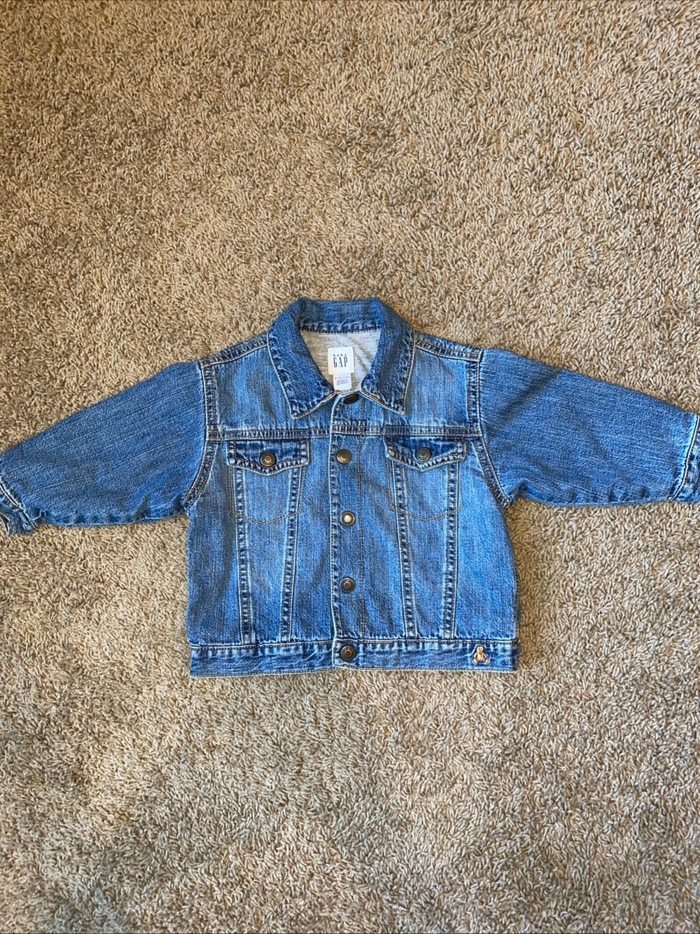 Vintage Baby Gap Denim Jacket size 12-18 mo. Classic Retro Lined Jean Cotton